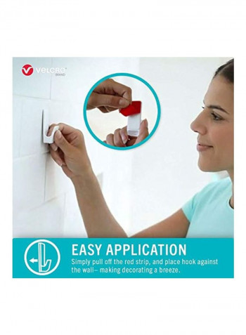 4-Piece Hangables Permanent Adhesive Hook Set Aqua 1inch