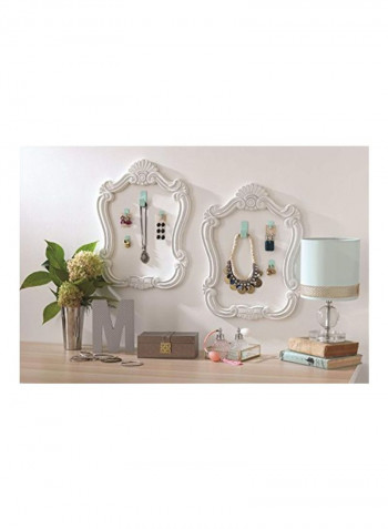 4-Piece Hangables Permanent Adhesive Hook Set Aqua 1inch