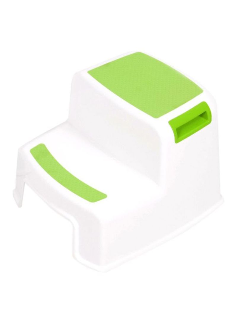 Plastic Step Stool White/Green 330x360x265millimeter