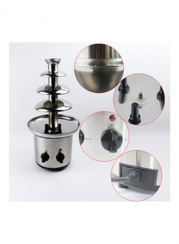 2 Pcs 4 Layers Electrical Fountain Chocolate Melt Fondue Waterfall Machine Multicolour 46 x 45 x 23cm