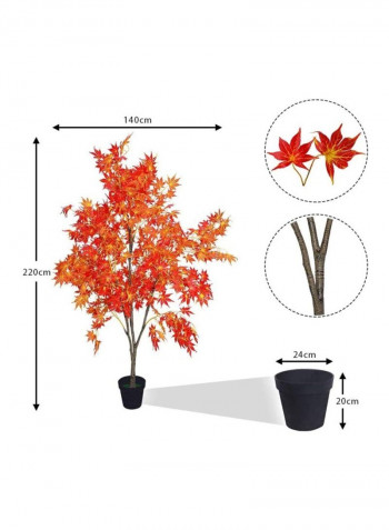 Artificial Maple Tree Red/Grey/Black 220x140cm