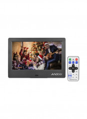 Compact Digital LED Photo Frame With Remote Black