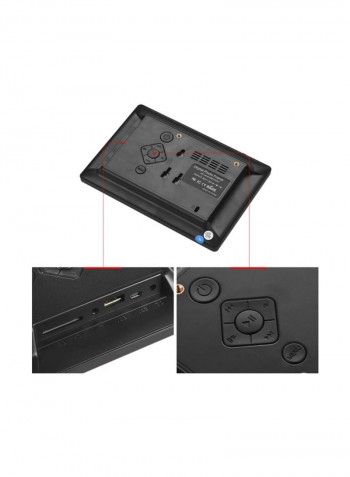 Compact Digital LED Photo Frame With Remote Black