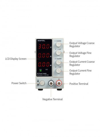 3 Digits Display LED Power Supply White/Black 230x130x70millimeter