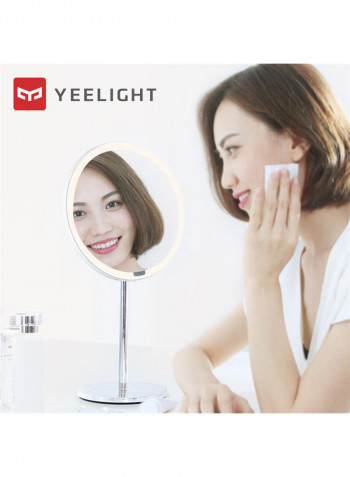 LED Makeup Mirror With Smart Motion Sensor Night Light White/Silver
