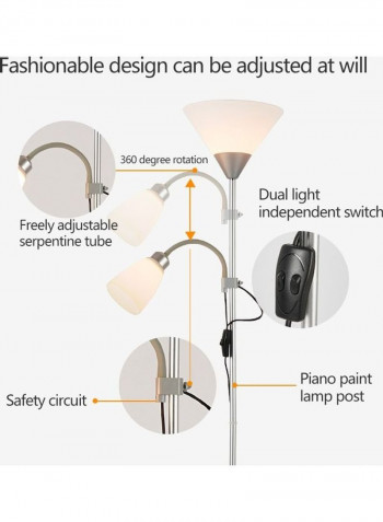 Double Head LED Eye Protection Floor Lamp Yellow Light 80x35x30centimeter