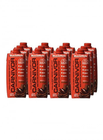 Pack Of 12 Carnivor Ready to Drink Protein Chocolate