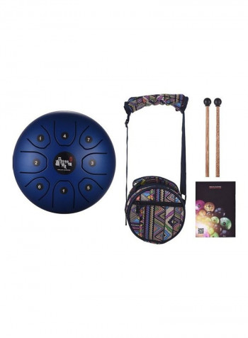 8-Tone Steel Tongue Drum With Carry Bag