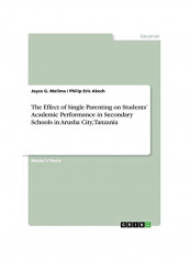 The Effect Of Single Parenting On Students Paperback English by Joyce G Malima