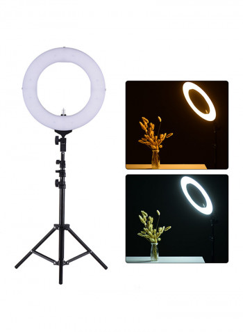 LED Fill Light CRI 90+ With Mini Ball Head Phone Holder 14inch Black