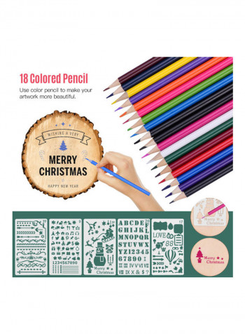 79-Piece Professional Wood Burning Tool Kit Multicolour