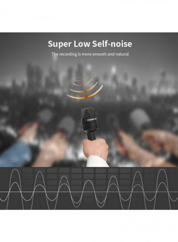 Handheld Interview Microphone For Smartphone D8120 Black