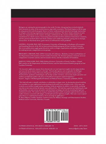Refugee Negotiations From A Game-Theoretic Perspective Paperback