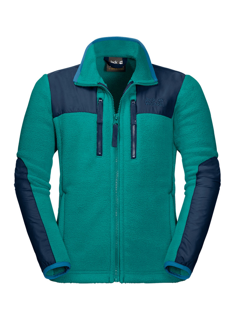 Full Zipper Baksmalla Jacket Ocean Green/Blue
