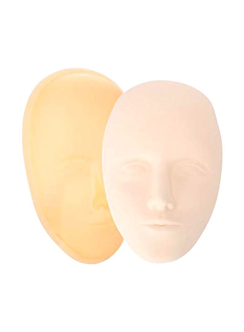 3D Tattoo Practice Model Head With Silicone Fake Skin Beige