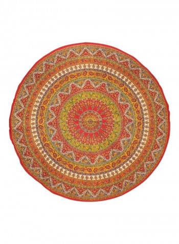 Printed Table Cloth Red/Green/Yellow