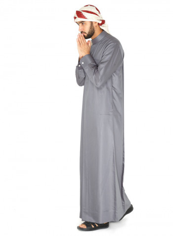 كندورة كويتية للمناسبات رمادي