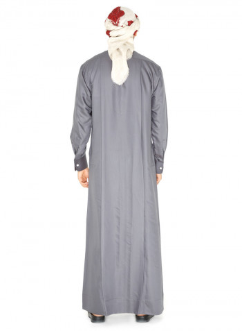 كندورة كويتية للمناسبات رمادي