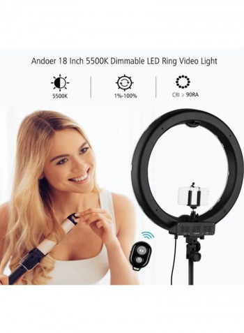 LED Photography Ring Fill Light Set Black/White
