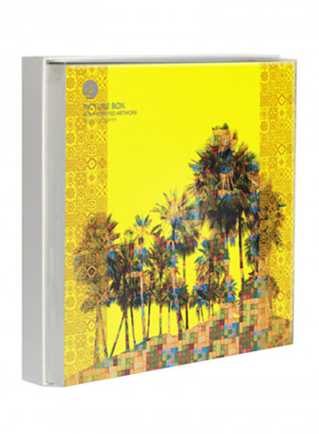 Palm Oasis Picture Box Yellow/Gold 35x35centimeter
