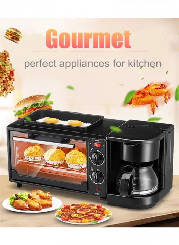 3-In-1 Breakfast Maker Black 45x19x18centimeter