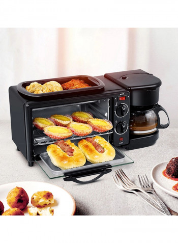 3-In-1 Breakfast Maker Black 45x19x18centimeter