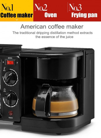 3-In-1 Breakfast Maker Black 45x19x18centimeter