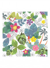 Cartoon Printed Wallpaper Green/Blue/White 52x1000cm