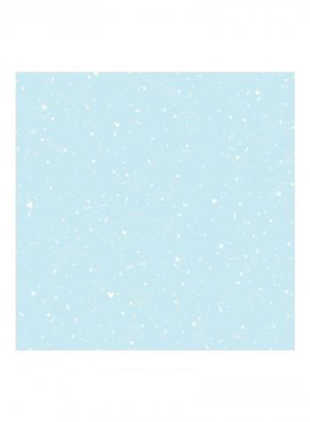 Mickey Mouse Printed Wallpaper Light Blue/White 52x1000cm