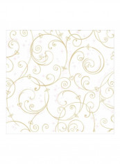 Princess Printed Wallpaper White/Gold 68x823cm