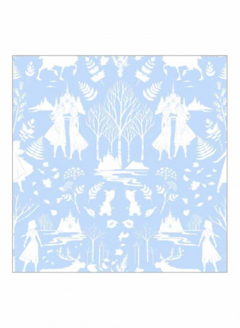 Frozen 2 Printed Wallpaper Light Blue/White 52x1000cm