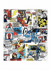 Marvel Comics Printed Wallpaper Grey/Red/Black 52x1000cm