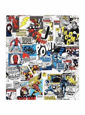 Marvel Comics Printed Wallpaper Grey/Red/Black 52x1000cm