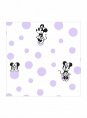 Minnie Printed Wallpaper Lavender/Black 52x1000cm