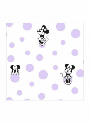 Minnie Printed Wallpaper Lavender/Black 52x1000cm