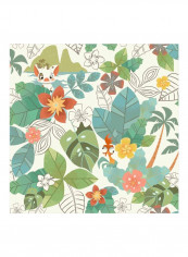 Moana Printed Wallpaper Light Green/White 52x1000cm