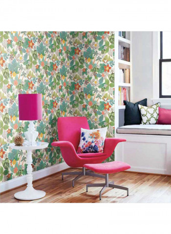 Moana Printed Wallpaper Light Green/White 52x1000cm