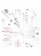 Star Wars Printed Wallpaper White/Black/Light Brown 52x1000cm