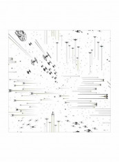 Star Wars Printed Wallpaper White/Grey/Black 52x1000cm