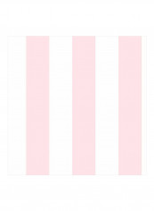 Stripe Printed Wallpaper Pink/White 52x1000cm