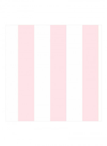 Stripe Printed Wallpaper Pink/White 52x1000cm