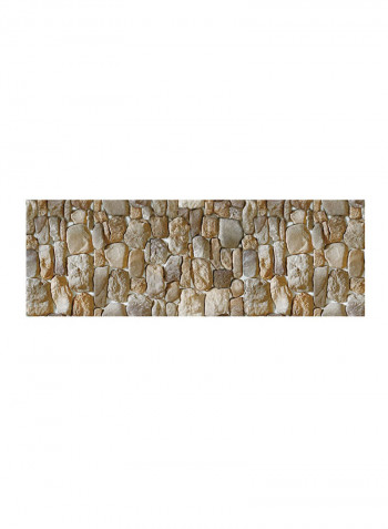 1 Piece Fashion Brick Pattern Self-Adhesive Wall Sticker Brown
