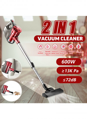 2-In-1 Handheld Portable Stick Vacuum Cleaner 600W 1 l 600 W VACUUM-E16845 red