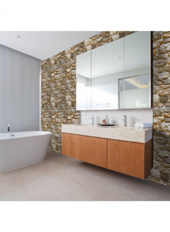 Brick Pattern Wall Sticker Brown