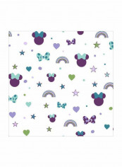 Minnie Printed Wallpaper Violet/Blue/Grey 52x1000cm