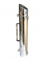 Wall Mount Ashtray Bin Silver 8 x 50centimeter
