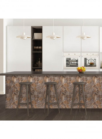 Fashion Brick Pattern Self-Adhesive Wall Sticker Brown/Beige