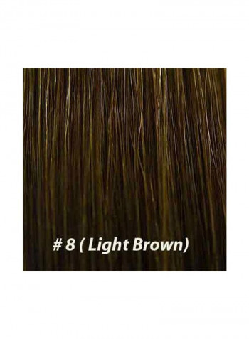 وصلة شعر مستقيمة مربوطة مسبقاً - 25 خصلة 8 LIght Brown 22بوصة