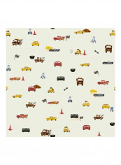 Pixar Car Printed Wallpaper Yellow/Blue/Red 52x1000cm