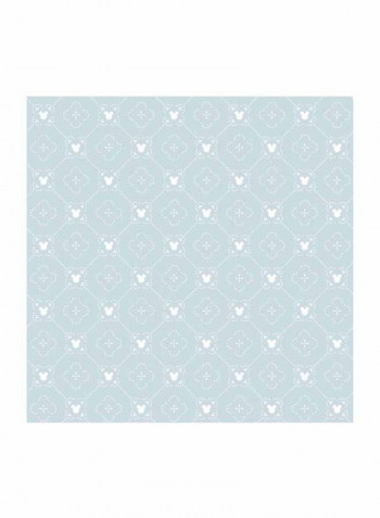 Minnie Printed Wallpaper Blue/White 52x1000cm
